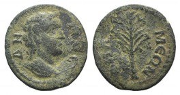 Phrygia, Apameia, 3rd century AD. Æ (24mm, 6.52g, 12h). Bare head of Demos r. R/ Tree. RPC IX 827; SNG von Aulock 3477. Green patina, Good Fine