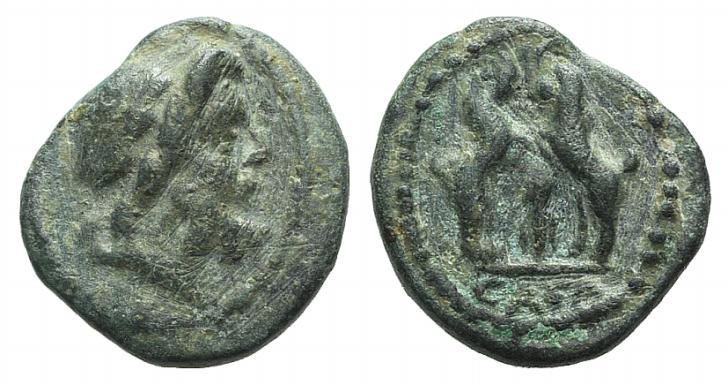 Pisidia, Sagalassos, 1st century BC. Æ (13mm, 2.26g, 12h). Laureate head of Zeus...