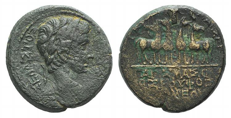 Augustus (27 BC-AD 14). Phrygia, Apamea. Æ (19mm, 5.12g, 12h). Gaius Masonius Ru...