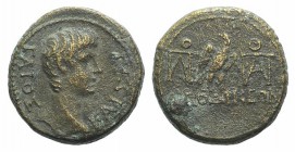 Gaius (Caesar, grandson of Augustus). Phrygia, Laodicea ad Lycum. Æ (13mm, 3.32g, 12h). Anto. Polemon Philopatris, magistrate, c. 5 BC. Bare head r. R...