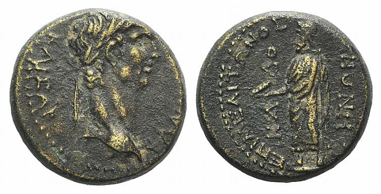Claudius (41-54). Phrygia, Cadi. Æ (18mm, 4.76g, 12h). Meliton Asklepiadou, c. 5...