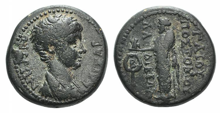 Nero (Caesar, 50-54). Phrygia, Laodicea ad Lycum. Æ (19mm, 5.64g, 12h). Gaius Po...