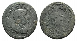 Severus Alexander (222-235). Ionia, Ephesus. Æ (30mm, 10.46g, 6h). Bareheaded, draped and cuirassed bust r. R/ Artemis advancing r., drawing arrow fro...