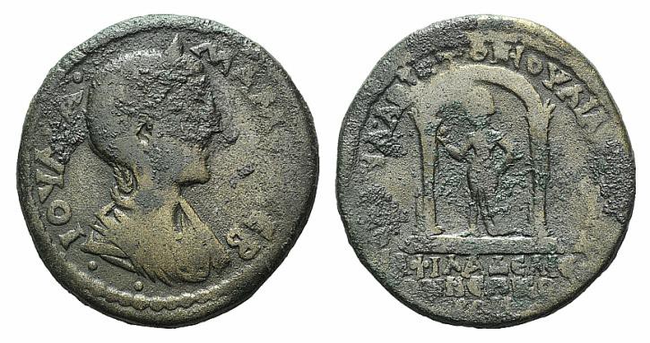 Julia Mamaea (Augusta, 222-235). Lydia, Philadelphia. Æ (31mm, 13.94g, 6h). Diad...