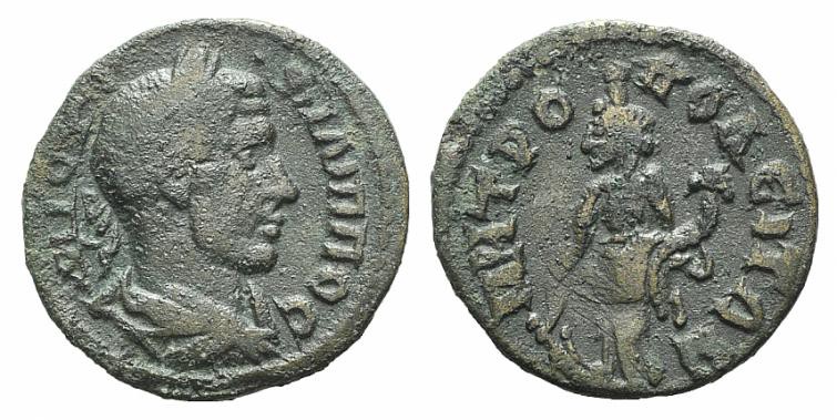 Philip I (244-249). Ionia, Metropolis. Æ (21mm, 4.02g, 6h). Laureate, draped and...
