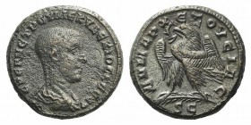 Herennius Etruscus (Caesar, 249-251). Antioch. BI Tetradrachm (25mm, 12.55g, 12h), AD 250-1. Draped and cuirassed bust r.; pellet below(?). R/ Eagle s...