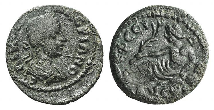 Valerian I (253-260). Ionia, Ephesus. Æ (20mm, 3.36g, 6h). ΛIK[...] AΛEPIANO, La...