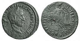 Valerian I (253-260). Lydia, Tralles. Æ (29mm, 8.84g, 6h). Kl. Menippos, magistrate. AVT K ΠO ΛIKINIOC BAΛEPIANOC, Laureate, draped and cuirassed bust...