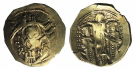 Andronicus II Palaeologus and Andronicus III (1282-1328). AV Hyperpyron (23mm, 3.85g, 6h). Constantinople, c. 1325-1328. Half-length figure of the The...
