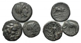 Lot of 3 Greek Æ coins, to be catalog. Lot sold as is, no return