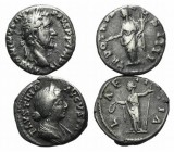Lot of 2 Roman Imperial AR Denarii, including Antoninus Pius and Faustina Junior. Lot sold as is, no return
