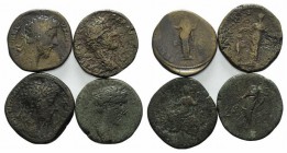Lot of 4 Roman Imperial Æ Sestertii, to be catalog. Lot sold as is, no return