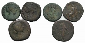 Lot of 3 Roman Imperial Æ Sestertii, to be catalog. Lot sold as is, no return