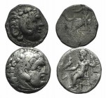 Lot of 2 Ar Drachms of Alexander the Great . Lot sold as is, no return