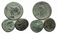 Lot of 3 Greek Bronze Coins . Lot sold as is, no return