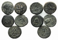 Lot of 5 Greek Bronze Coins. Lot sold as is, no return