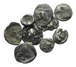 Lot of 9 Greek Ar Fractions. Lot sold as is, no return
