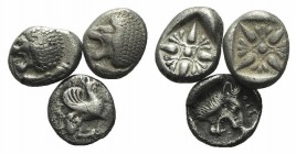 Lot of 3 Greek Ar Fractions, Miletos Assos. Lot sold as is, no return