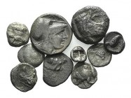 Lot of 10 Greek Ar Fractions, to be catalog. Lot sold as is, no return