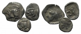 Lot of 3 Greek Ar Fractions, to be catalog. Lot sold as is, no return
