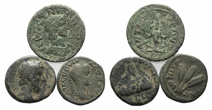 Lot of 3 Roman Provincial Æ coins, to be catalog. Lot sold as is, no return