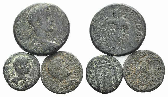 Lot of 3 Roman Provincial Æ coins, to be catalog. Lot sold as is, no return