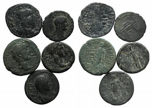 Lot of 5 Roman Provincial Æ coins, to be catalog. Lot sold as is, no return