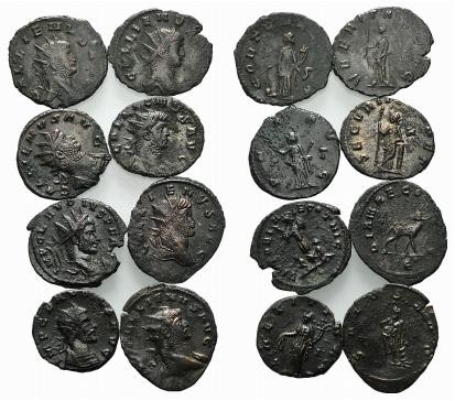 Lot of 8 Antoniniani. Lot sold as is, no return