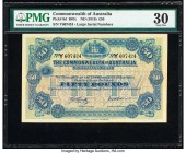 Australia Commonwealth of Australia 50 Pounds ND (1918) Pick 8d R67c PMG Very Fine 30. An extremely desirable type, seldom seen in any grade, examples...