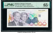 Belgium Banque Nationale de Belgique 10,000 Francs ND (1992-97) Pick 146 PMG Gem Uncirculated 65 EPQ. An array of colorful designs adorn both sides of...