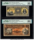 Brazil Thesouro Nacional Group of 4 Graded Examples. The following notes are included in this lot: 2 Mil Reis ND (1852-67) Pick A229 PMG Very Fine 20;...