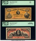 Brazil Imperio do Brasil, Thesouro Nacional Group of 4 Graded Examples. The following notes are included in this lot: 500 Reis ND (1874) Pick A242 PCG...