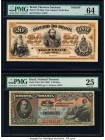 Brazil Thesouro Nacional 20 Mil Reis; 5 Mil Reis ND; ND (1888) Pick UNL20ap; A264 Front Proof and Issued Note PMG Choice Uncirculated 64; Very Fine 25...