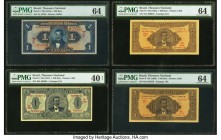 Brazil Republica dos Estados Unidos do Brazil, Thesouro Nacional Group of 8 Graded Examples. The following notes are included in this lot: 1 Mil Reis ...