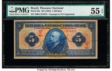 Brazil Republica dos Estados Unidos do Brazil, Thesouro Nacional Group of 9 Graded Examples. The following notes are included in this lot: 5 Mil Reis ...