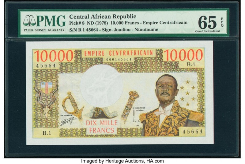 Central African Republic Banque des Etats de l'Afrique Centrale 10,000 Francs ND...