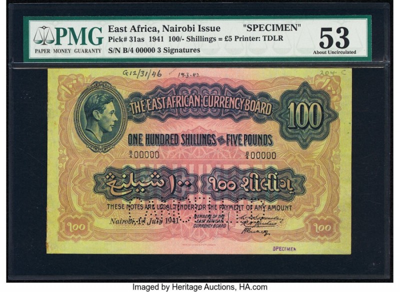 East Africa East African Currency Board, Nairobi 100 Shillings = 5 Pounds 1.7.19...