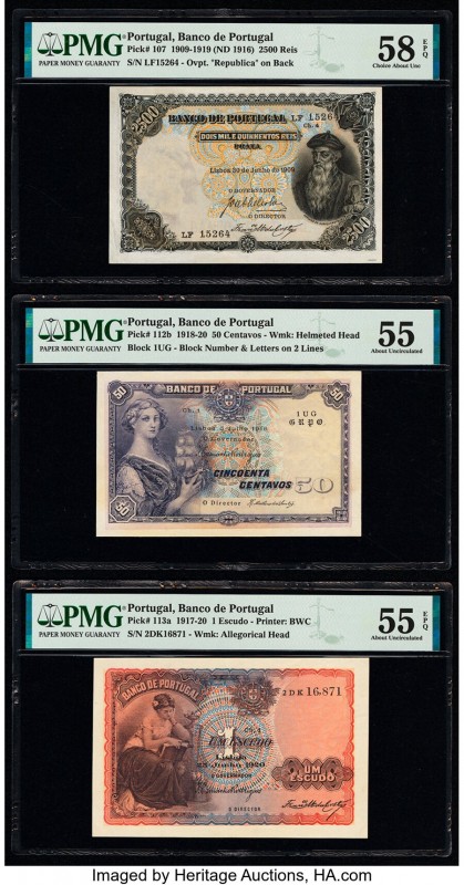 Portugal Banco de Portugal Group of 5 Graded Examples. The following notes are i...