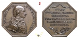 1793 - Vittorie Arciduca Carlo d'Asburgo in Belgio Henn. 502 - ottagonale Opus manca mm 33 Æ SPL