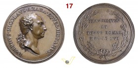 1796 - Nicolò Azara negoziatore di Pio VI con Bonaparte Henn. --- / Beraud 1237 Opus Cocchi mm 53 Æ qFDC