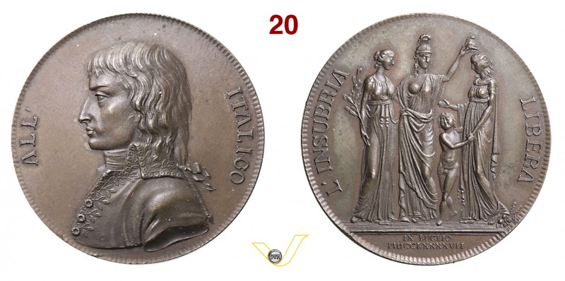 1797 - Fondazione Rep. Cisalpina Henn. 794 Opus Vassallo / Salwirck mm 36 Æ qFDC...