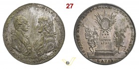 1797 - Trattato di Campoformio Henn. 820 Opus Lauer mm 33,5 Æ argentato SPL