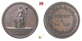1797 - Distintivo Polizia Rep. Cisalpina Henn. 831 Opus manca mm 41 Æ qFDC