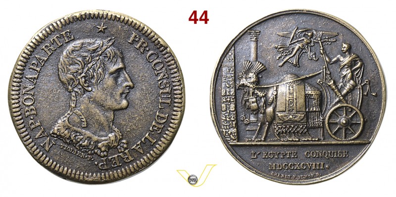 1798 - Conquista d'Egitto (D. busto di Bonap. Primo Cons. laureato; R. come 879)...