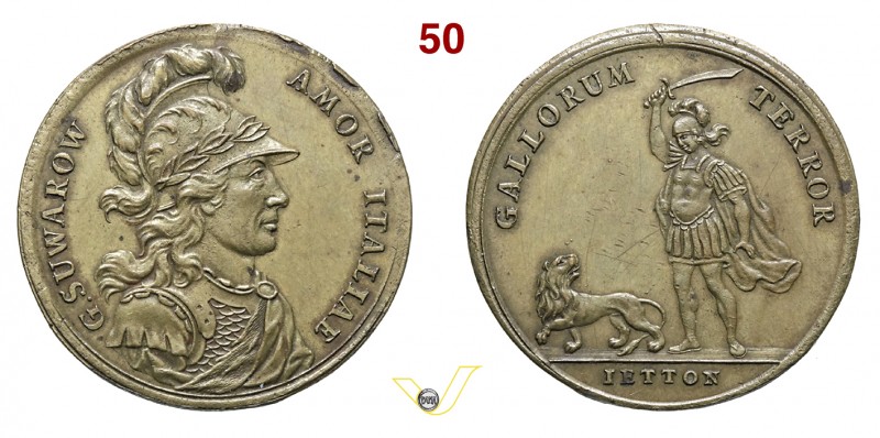 1799 - Suwarow liberatore dell'Italia Henn. 904 Opus manca mm 32 Æ SPL