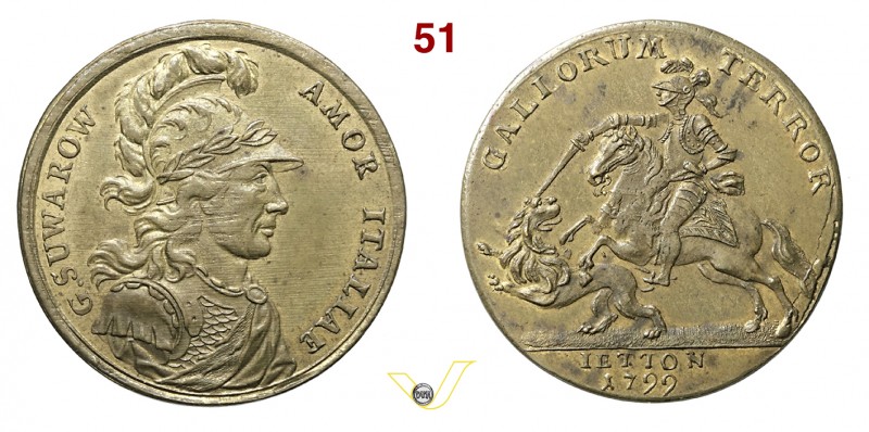 1799 - Suwarow liberatore dell'Italia (R. con cavaliere più piccolo) Henn. 905 B...