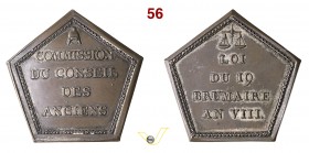 1799 - Commiss. Consiglio degli Anziani (pentag.) Henn. 926 / Bramsen 4 - pentagonale Opus manca mm 32 Æ SPL+