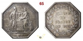 1800 - Banca di Francia (D. senza iniziali incisore in esergo) Br. 29 BIS (var ined) - ottagonale Opus Dumarest mm 35 Ag BB+