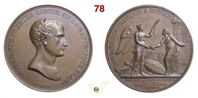 1800 - Entrata dei Francesi a Monaco di Baviera Br. 56 Opus Gatteaux mm 58 Æ SPL...