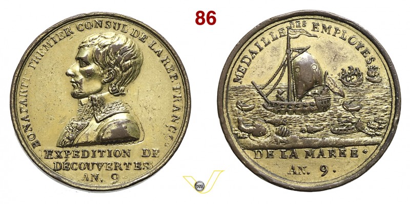 1800 - Medaglia premio ai Lavoratori della Pesca (D. come Br. 72; R. inedito) Br...
